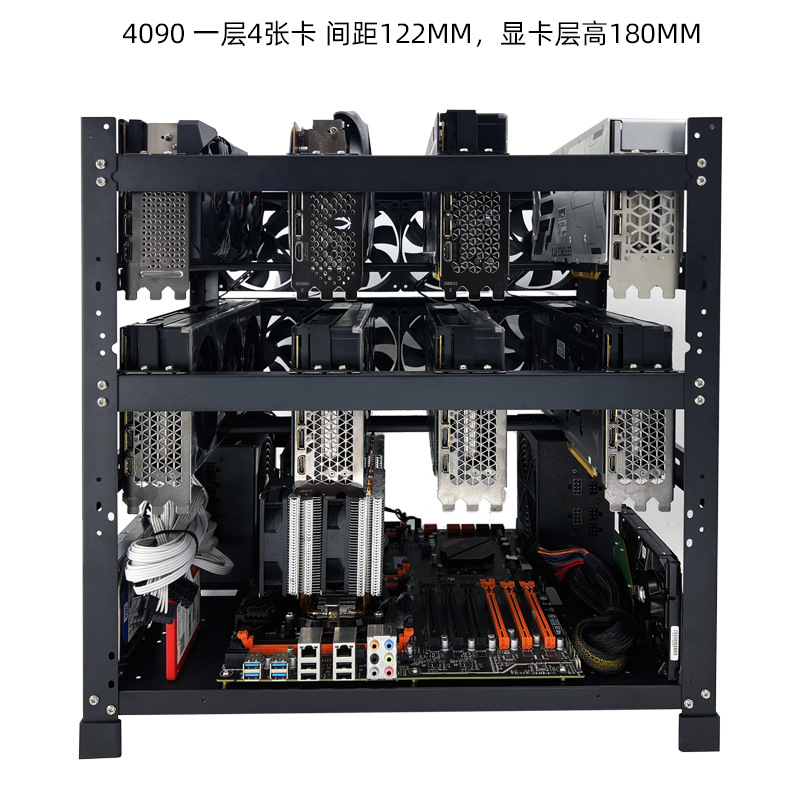 Gpu Mining Rig Frame 8 Gpu - Stackable Open Air GPU Rack 6